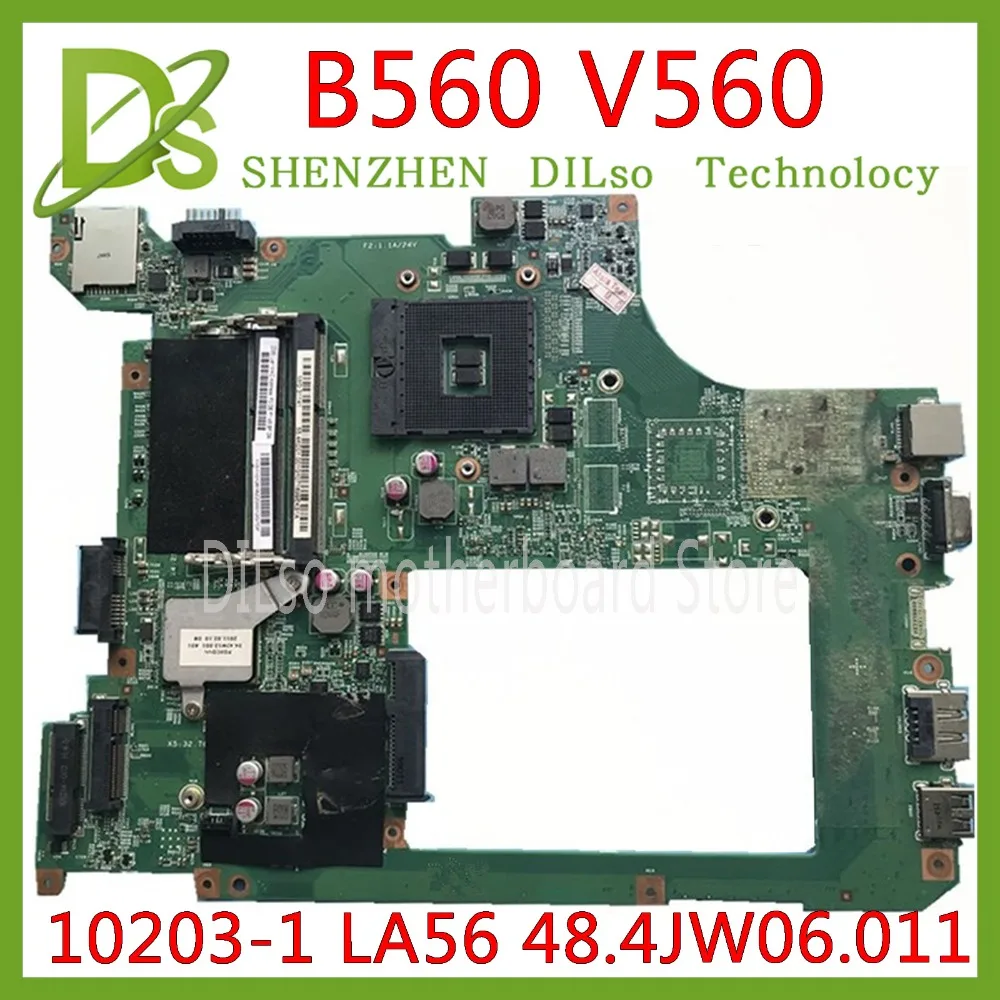 KEFU B560 материнская плата для lenovo B560 V560 материнская плата для ноутбука HM55 HD DDR3 10203-1 LA56 48.4JW06.011 тестовая работа