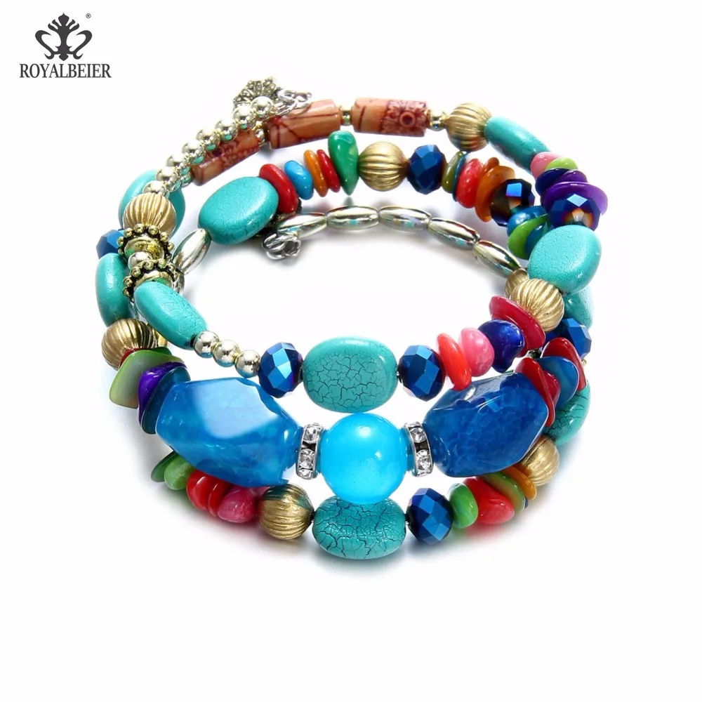 RoyalBeier Colorful Beads Natural Stone Multilayer Winding Bracelet Chakra Stones Bracelet Bohemia Charm Wrap Bracelets Pulsera RoyalBeier Colorful Beads Natural Stone Multilayer Winding Bracelet Chakra Stones Bracelet Bohemia Charm Wrap Bracelets Pulsera