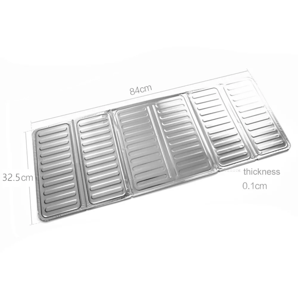 Novelty 84*32.5cm Kitchen Aluminum Foil Cooking Frying Pan Oil Splash Screen Cover Anti Splatter Shield Guard Oil Divider Novelty 84*32.5cm Kitchen Aluminum Foil Cooking Frying Pan Oil Splash Screen Cover Anti Splatter Shield Guard Oil Divider