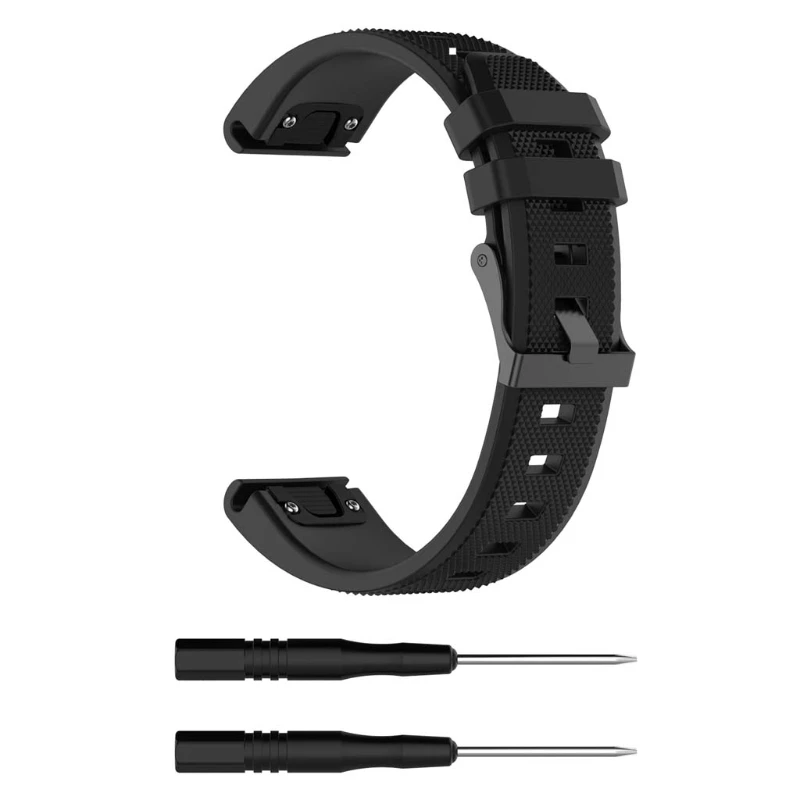 

OOTDTY Durable Replacement Silicone Quick Install Wrist Band Strap ForGarmin Fenix5 Forerunner 935 Quatix5 Sapphire Approach S60