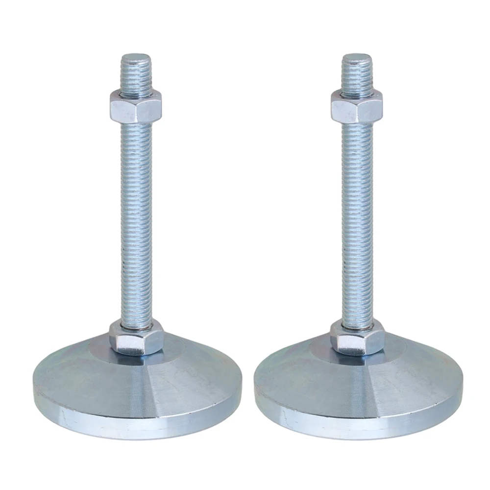 60mm Dia M12x100mm Thread Carbon Steel Fixed Adjustable Feet for