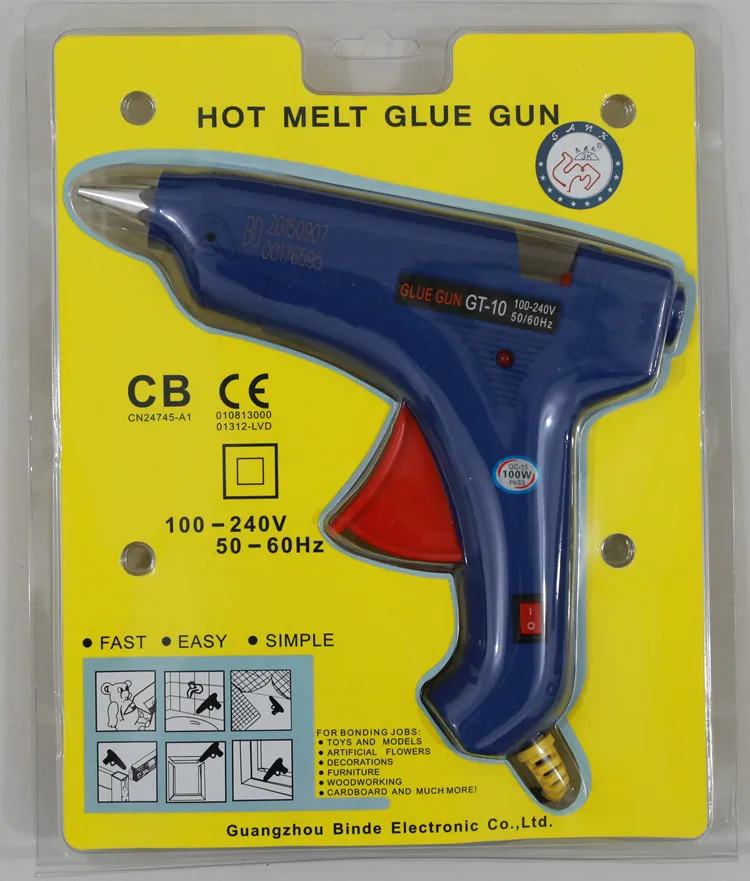 

100W AC100-240V 11mm Stick High Temperature Heater Hot Melt Glue Gun Pistolas Silicona Caliente Pistolet Colle GT-10 CE CB