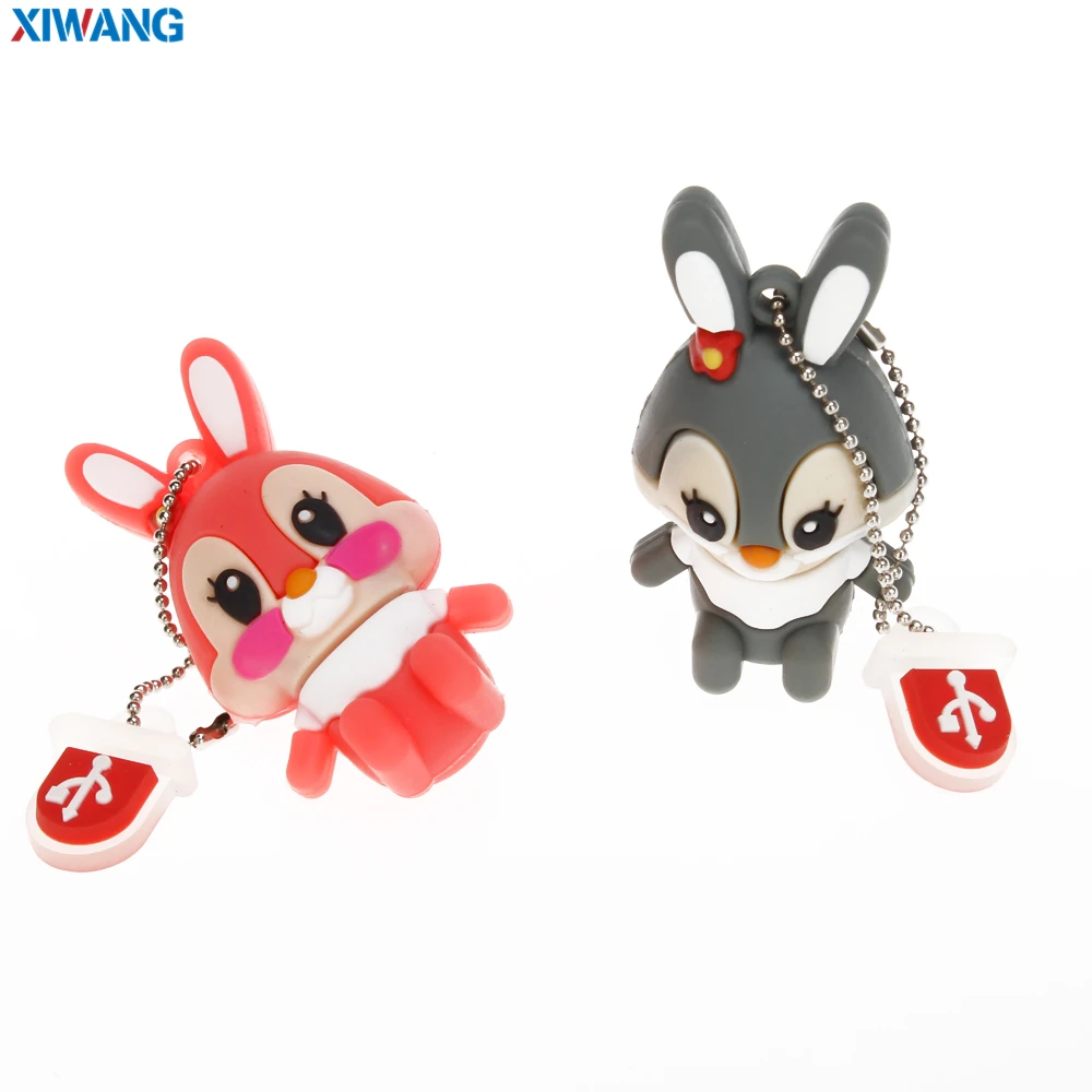 

pen drive 64GB Cartoon lovely rabbit usb flash drive 32GB USB2.0 128GB 16GB 8GB pen drive usb flash memory stick free shipping
