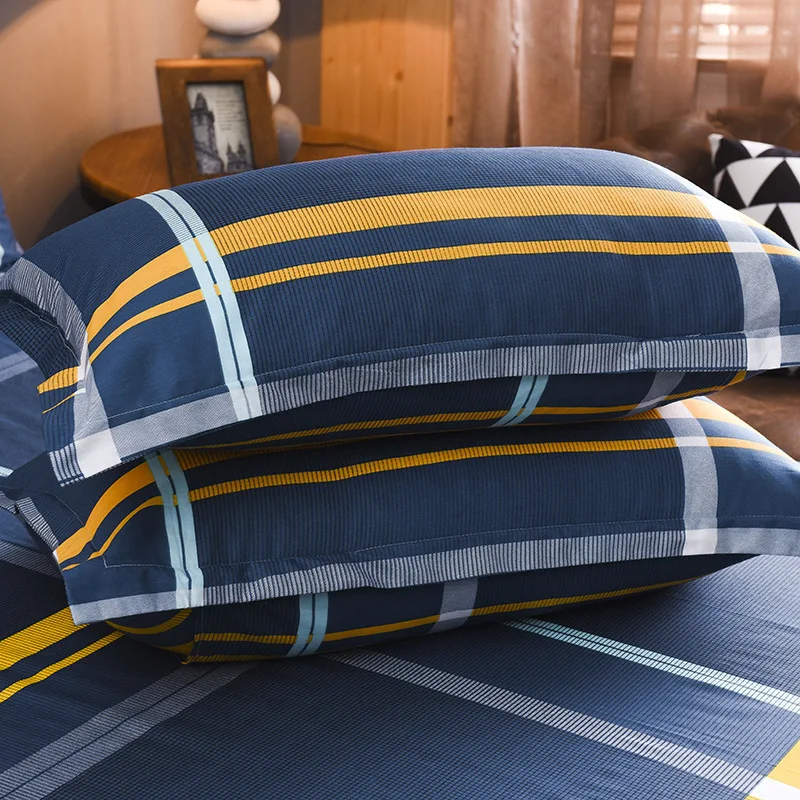 

1 Piece 48cm*74cm Plaids Printed Pillowcase 100% Cotton Pillow Case Cover For Bedroom Use XF626-17