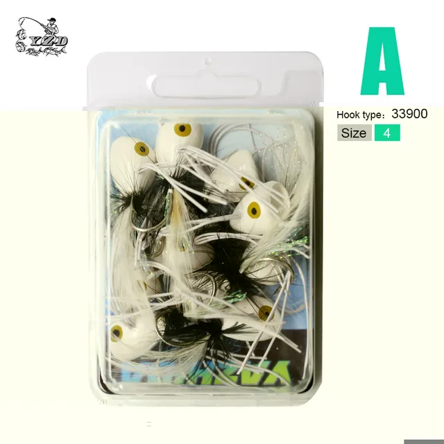 Popper Flies 12PCS Set Bass Popper Fly Fishing Lure Kit Dry Mini Foam