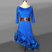 Платье для латинских танцев для взрослых и детей 7 цветов танцевальное платье Lulu сальса танцевальные юбки трико для женщин/девушек латинские танцевальные юбки