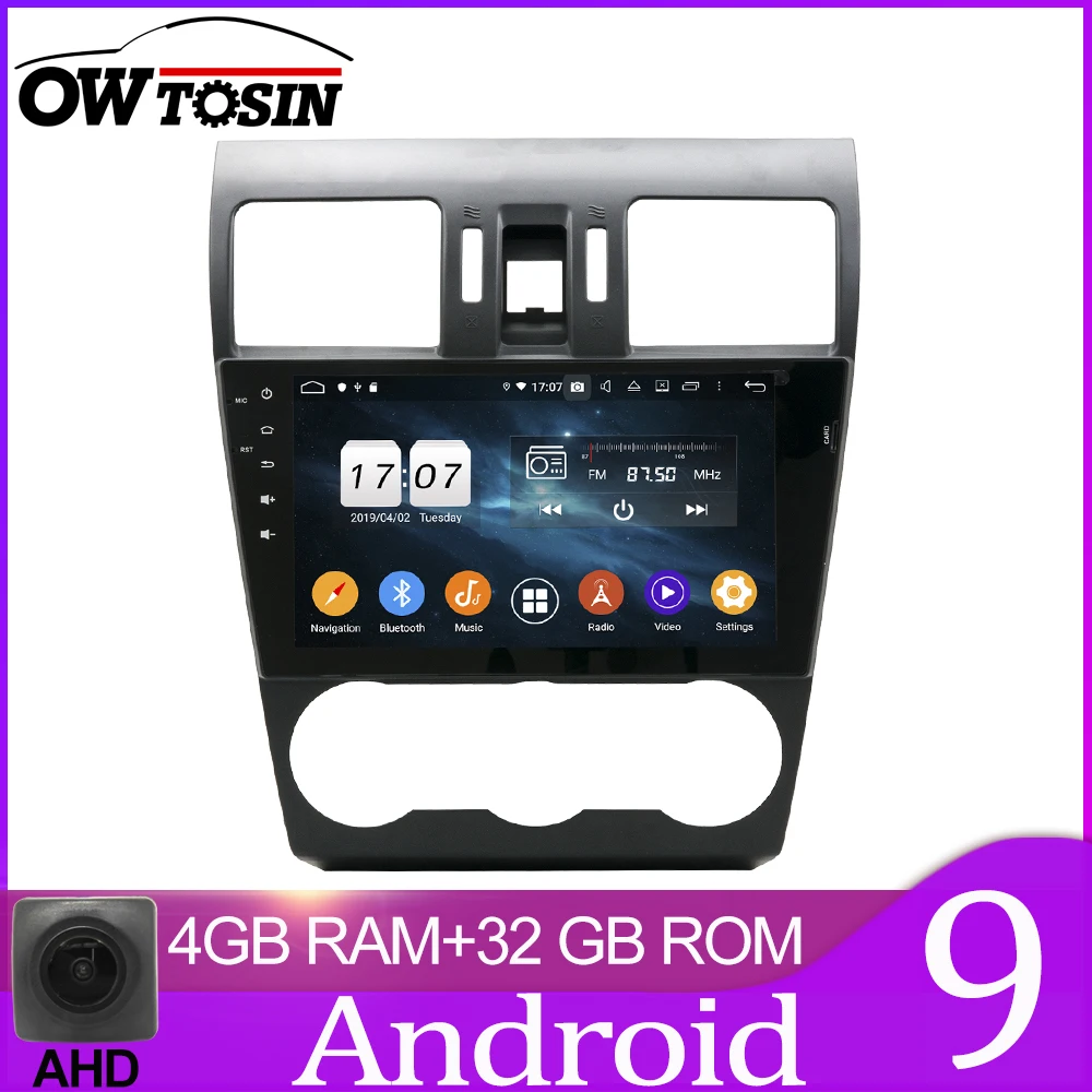 

Owtosin Car Radio Multimedia Video Player Navigation GPS Android 9.0 For Subaru Forester/Subaru XV 2013 2014 2015 Car 4GB RAM