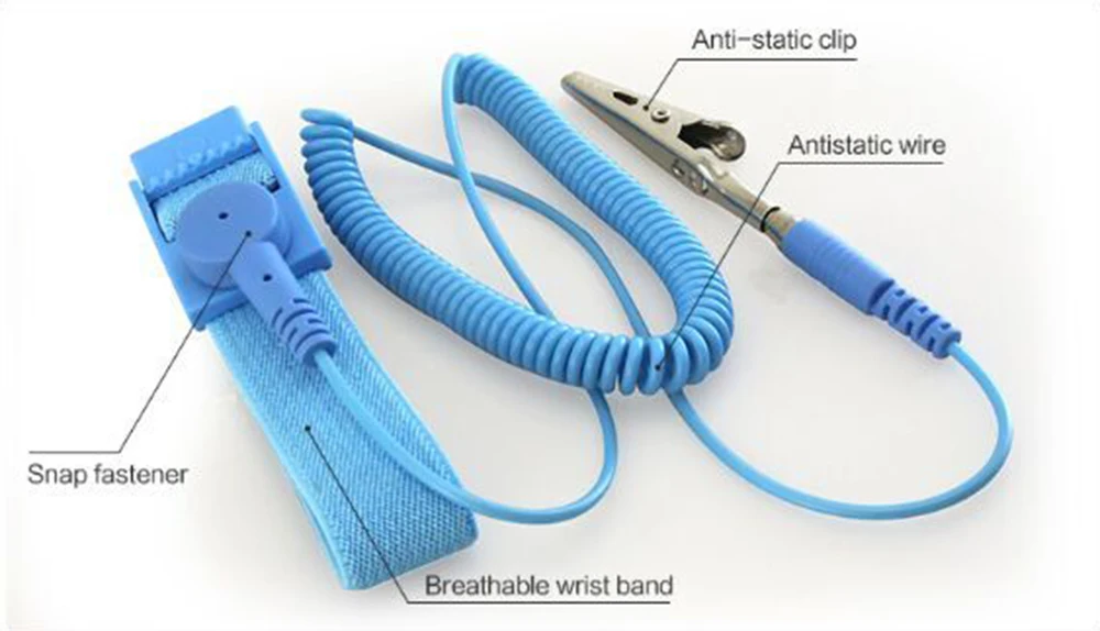 Лучший Антистатический ESD ремешок на запястье эластичная лента с зажимом для чувствительной электроники ремонтные рабочие инструменты