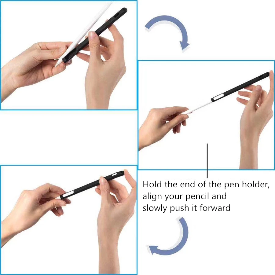 Lightweight Silicone Case for Apple Pencil 2nd Generation, Pencil 2 Protective Cap, Nib Holder, Touch Pen, Stylus Cover