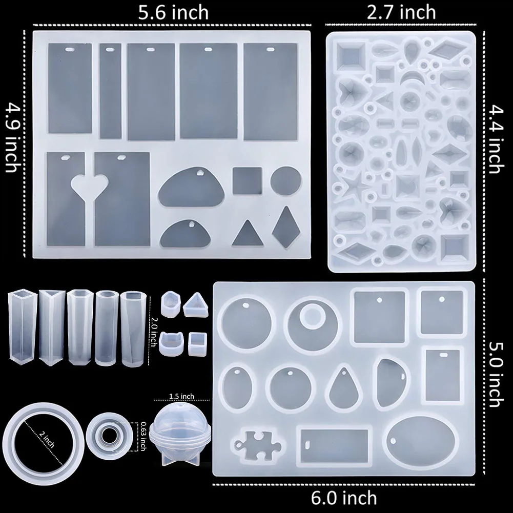 83 шт. DIY браслет кулон серьги силиконовые литые формы DIY Ювелирные изделия Ремесло Инструменты Набор силиконовой смолы ювелирные изделия формы