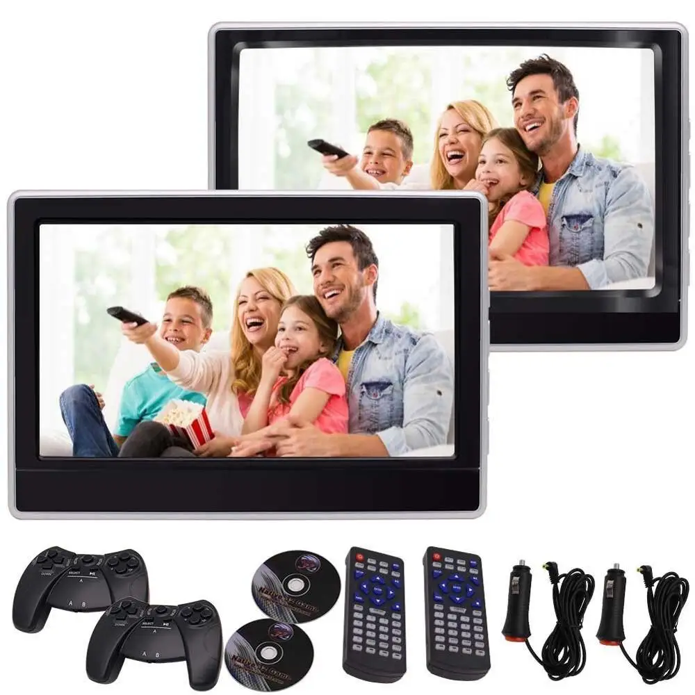 

11.6'' Tablet Style Car Headrest DVD Player Monitor FM Transmitter Support HDMI Input 32 Bits Game with Game Disc built-in IR/FM