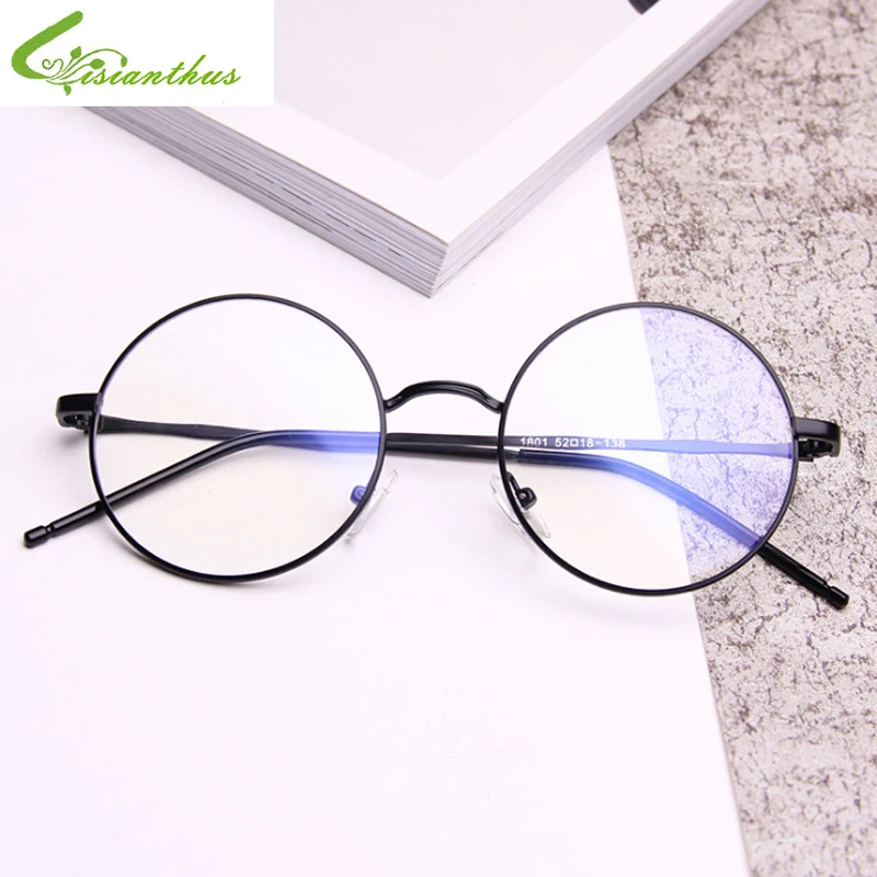 

Fashion Retro Round Circle Metal Frame Eyeglasses Harajuku Plain Mirror Clear Lens Eye Glasses Unisex gafas Feminino Masculino
