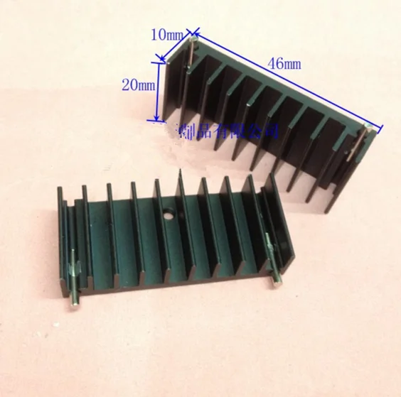 10 шт. радиатор 46*10*20 мм светодиодный теплоотвод алюминиевый блок переключатель питания высокая мощность игрушечные машинки электронный радиатор