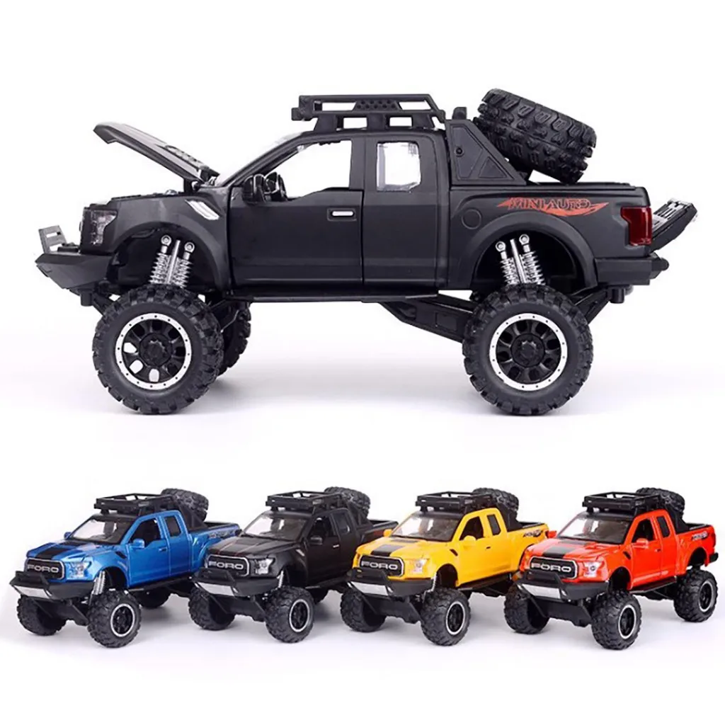 

HIINST 1:32 FORD F150 Raptor Pickup Diecast With Music Flashing Car Toy Gifts For Kids 19MAY27 P20