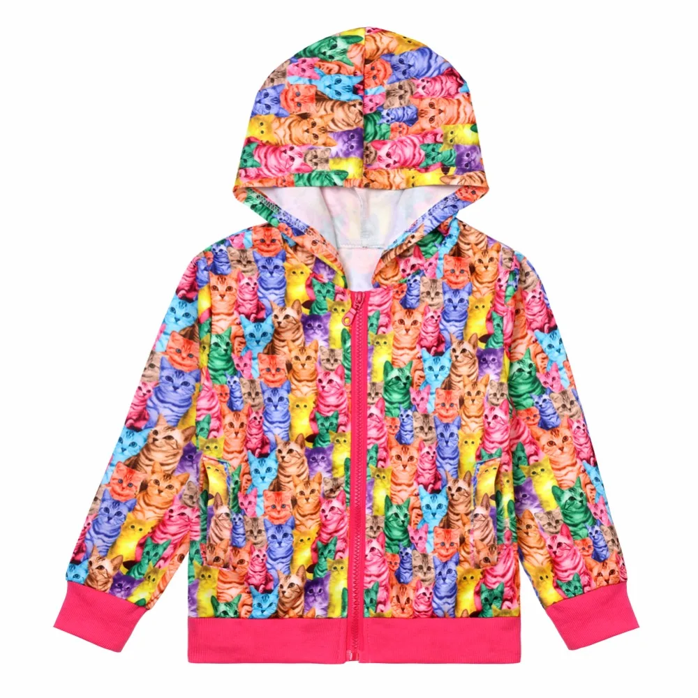 Куртка для маленьких девочек; коллекция года; осенне-зимняя куртка для девочек; пальто; детская верхняя одежда с капюшоном и рисунком; пальто для девочек; детская одежда