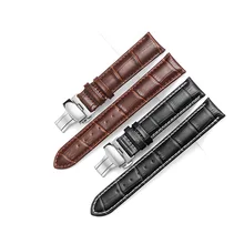 Genuine Leather Watch Band Butterfly Buckle Leather Watchband Replacement Watch Strap 14mm 16mm 18mm 19mm 20mm 21mm 22mm 24mm Genuine Leather Watch Band Butterfly Buckle Leather Watchband Replacement Watch Strap 14mm 16mm 18mm 19mm 20mm 21mm 22mm 24mm