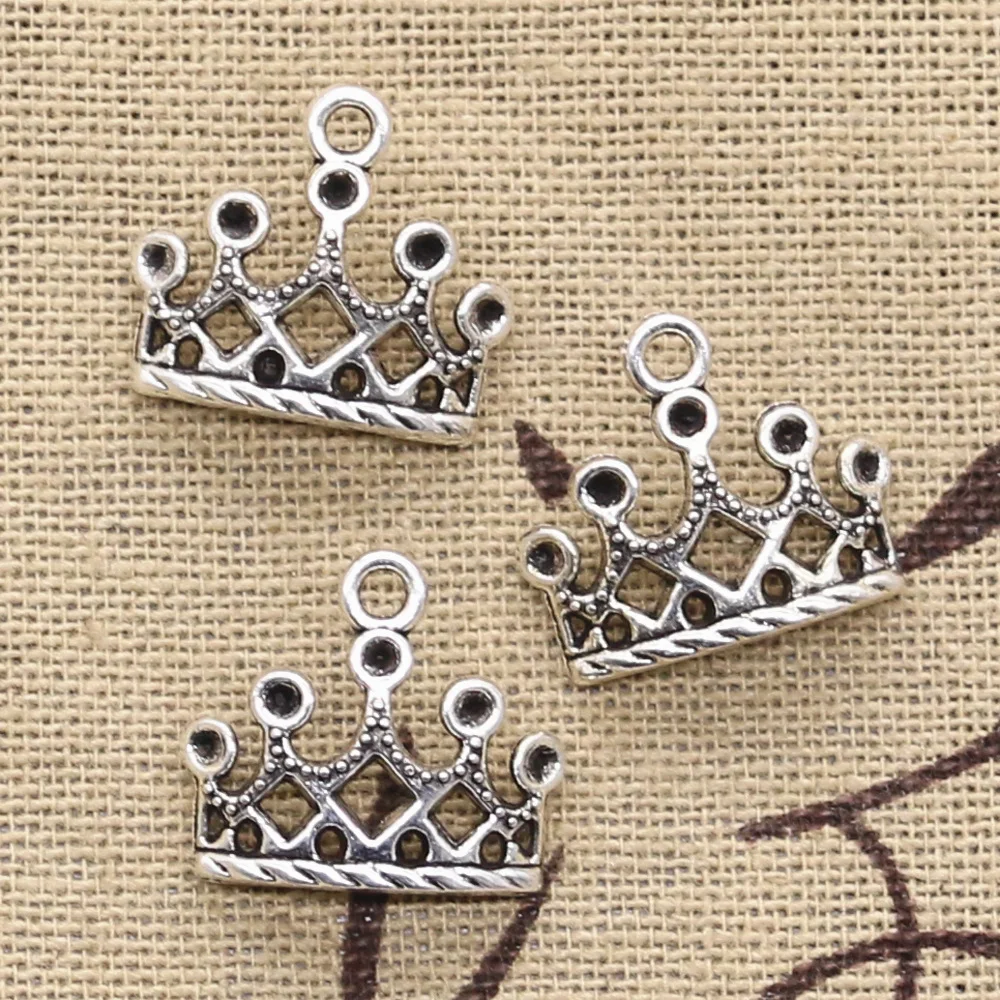 

15pcs Charms Crown 16x18mm Antique Making Pendant fit,Vintage Tibetan Silver color,DIY Handmade Jewelry