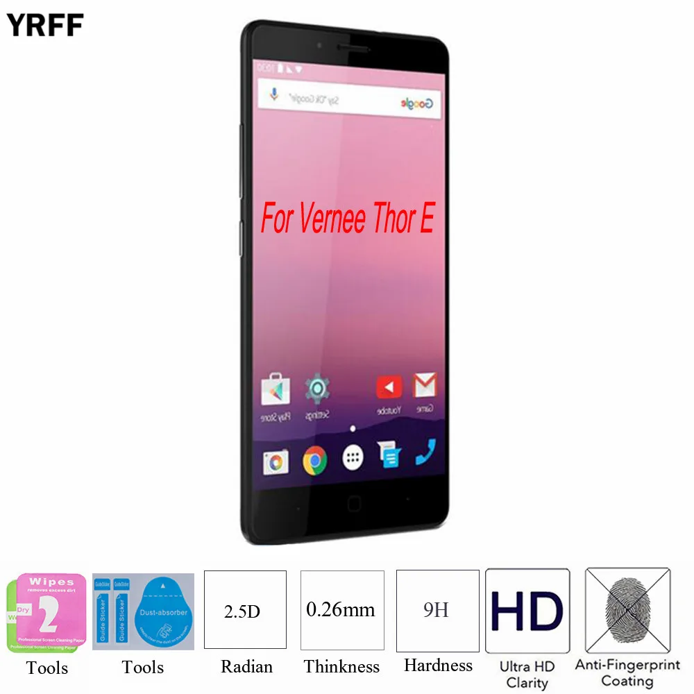 

2PCS 2.5D 0.25mm 9H Tempered Glass Screen Protector Protective Film For Vernee Thor E For Vernee MARS Pro Free Tools