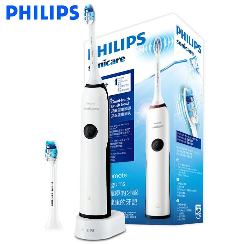 Оригинальная электрическая зубная щетка Philips Sonic, перезаряжаемая, HX3226, интеллектуальный таймер, уход за зубами, зубная щетка для взрослых, вода - Цвет: black