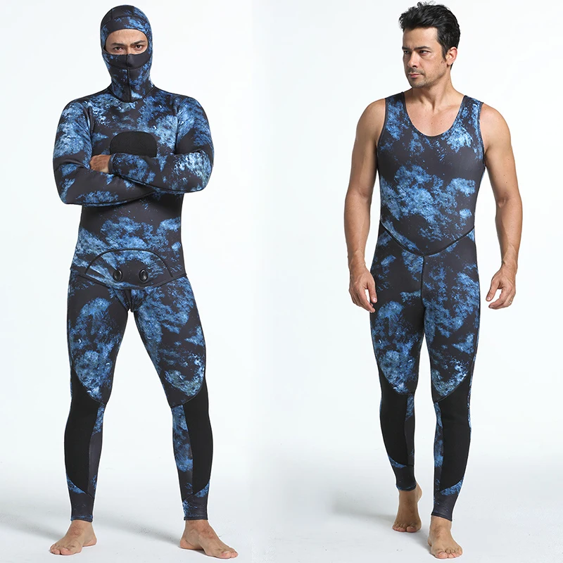 Two piece Wetsuit Men Full Suit Long Sleeve Mens Wetsuit For Scuba
