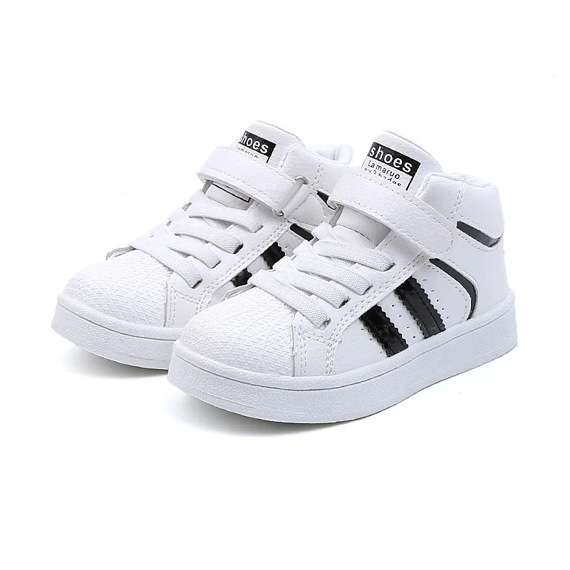 

New Toddlers' Shoes sports outdoor Breathable Boys' Shoes Unisex Casual solid shoes with Hook&Loop girls' High-rise casual shoes