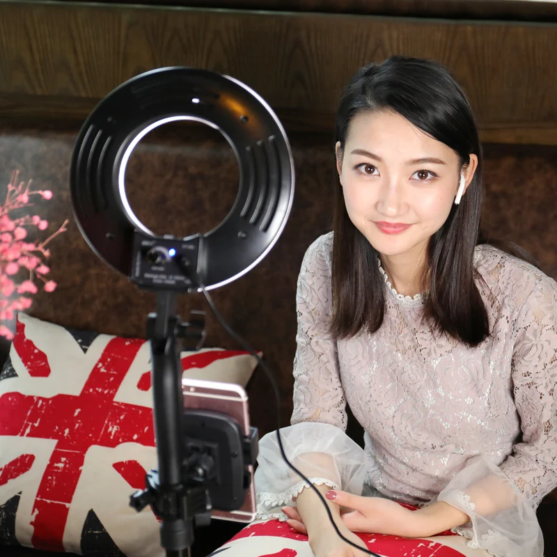 10 ''Dimmable Selfie светодиодный кольцевой светильник для макияжа камеры Youtube