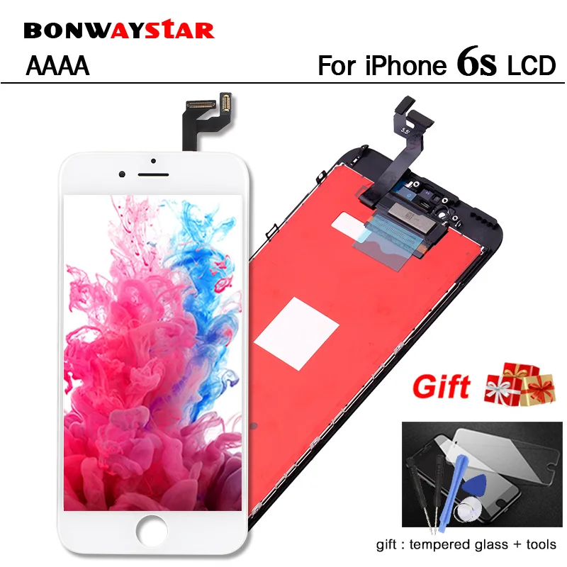 

Full test Replacement Screen For iPhone 6S LCD Display 3d Touch Screen Assembly with Original Digitizer FOR 6S +2GIFT free ship