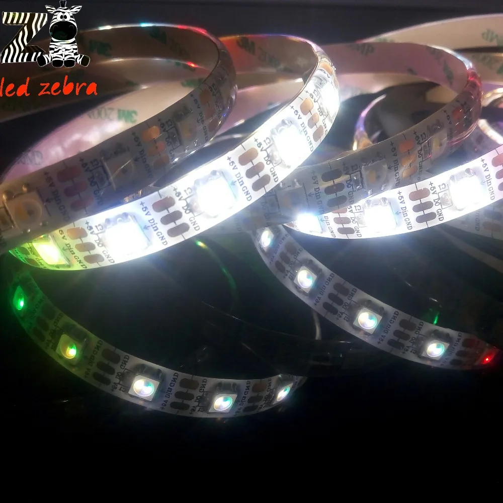 1 м 4 5 SK6812 (аналогично WS2812B WS2812) Светодиодные полосы RGBW rgbww белый/черный Pcb