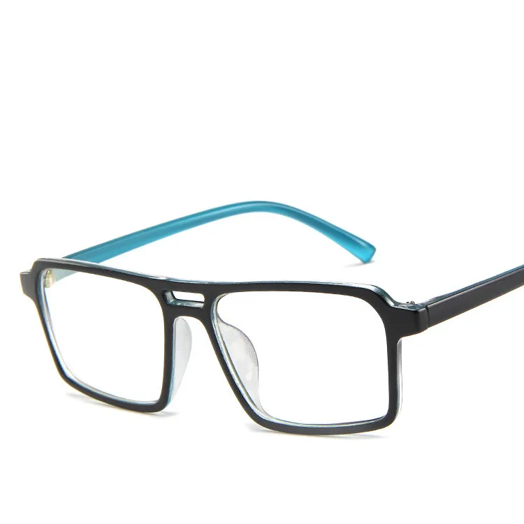 

Cool Square Men Double Beam Computer Glasses Gaming Goggles Transparent Eyewear Frame Eyeglasses 0 degr