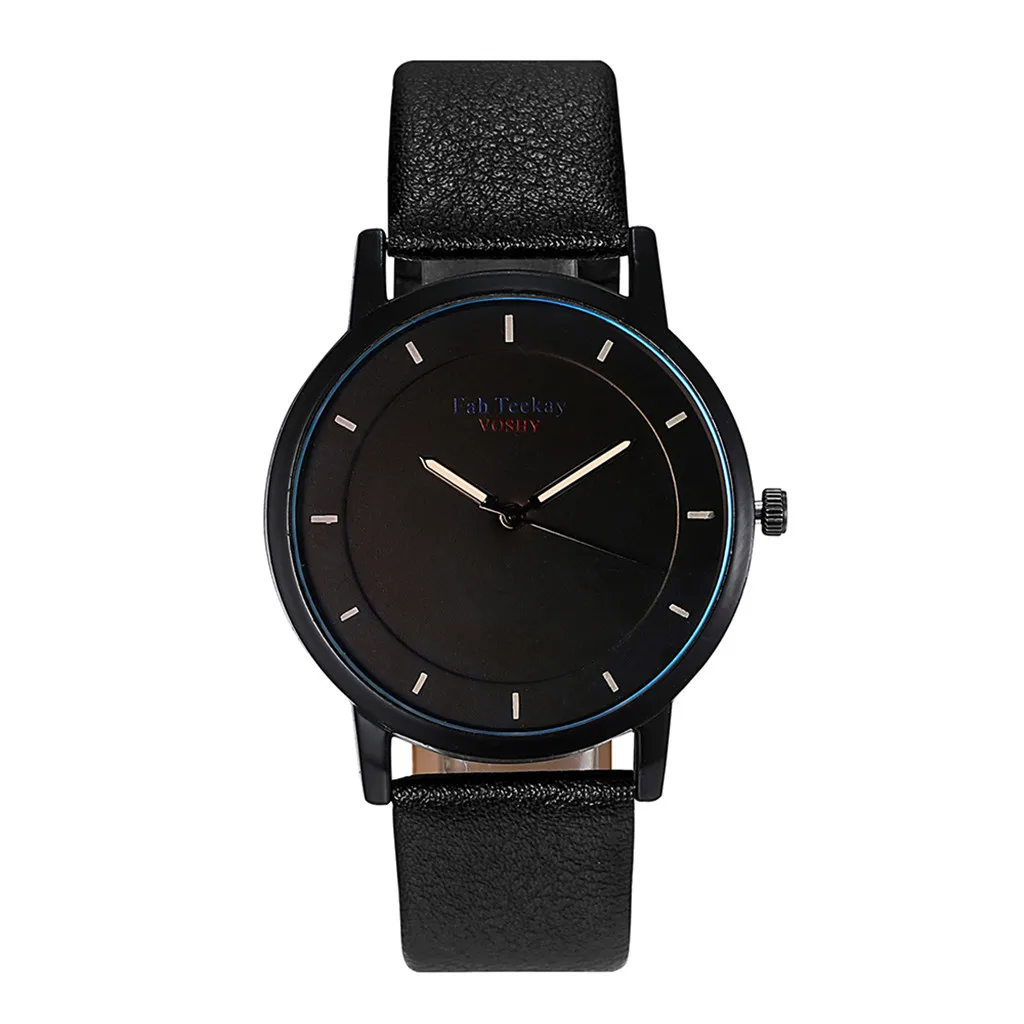 Классические модные простые часы без цифровых шкал, мужские наручные часы, вечерние деловые часы gif - Цвет: D