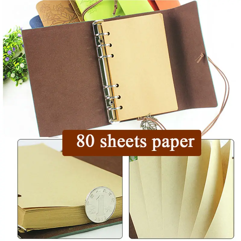Vintage travel journal diary book A7 A6 leather notebook string maple Leaf creative note book blank kraft paper sketchbook Vintage travel journal diary book A7 A6 leather notebook string maple Leaf creative note book blank kraft paper sketchbook