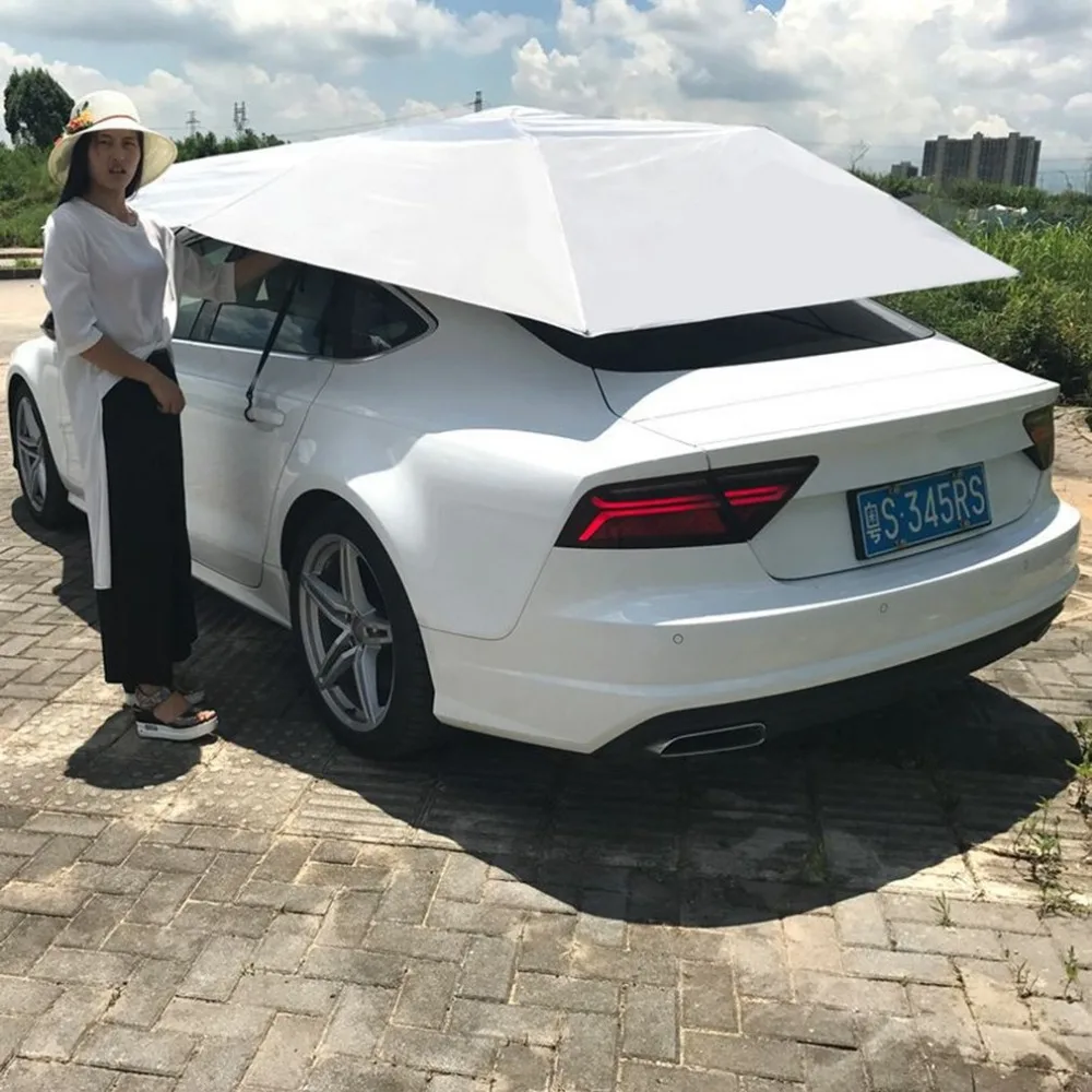 Автоматический тент-палатка с дистанционным управлением, покрытие для автомобиля, водонепроницаемый складной портативный автомобильный навес с защитой от ультрафиолета, Солнцезащитный навес для крыши автомобиля