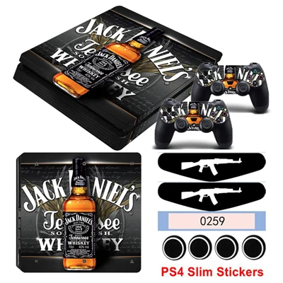 PS4 Slim sticker s для Playstation 4 Slim консоль и контроллер виниловые наклейки для кожи Защитная Наклейка для вина - Цвет: YSP4S-0800