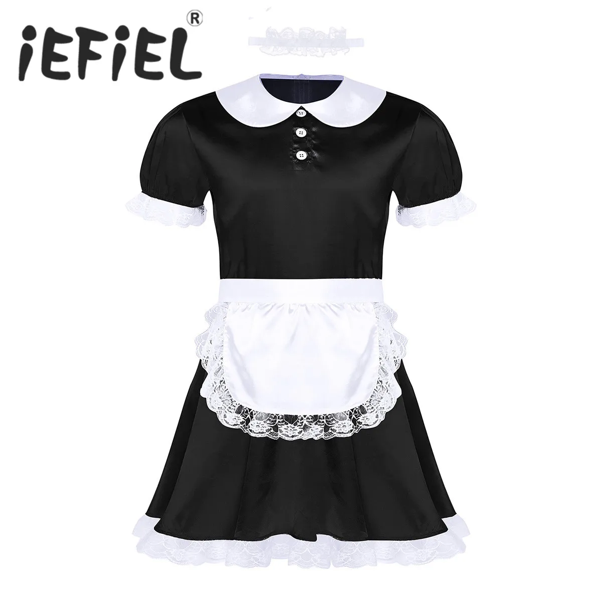 Male Mens Exotic Dresses Lingerie Dress Sissy Maid Costume Girl Maid Dress Uniform For Role Play