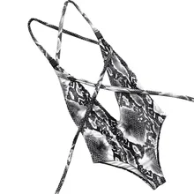 Sexy Long Strap Wrap Around Women’s Swimwear One Piece Swimsuit Female Bather Leopard Snake Printed Bathing Suit Swim