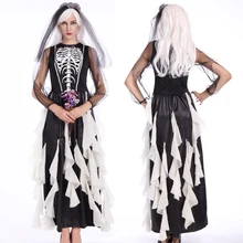 Женский костюм на Хэллоуин для взрослых, костюм для невесты, нарядная одежда Джокера, костюм для косплея, костюм страшного скелета, костюмы для девочек