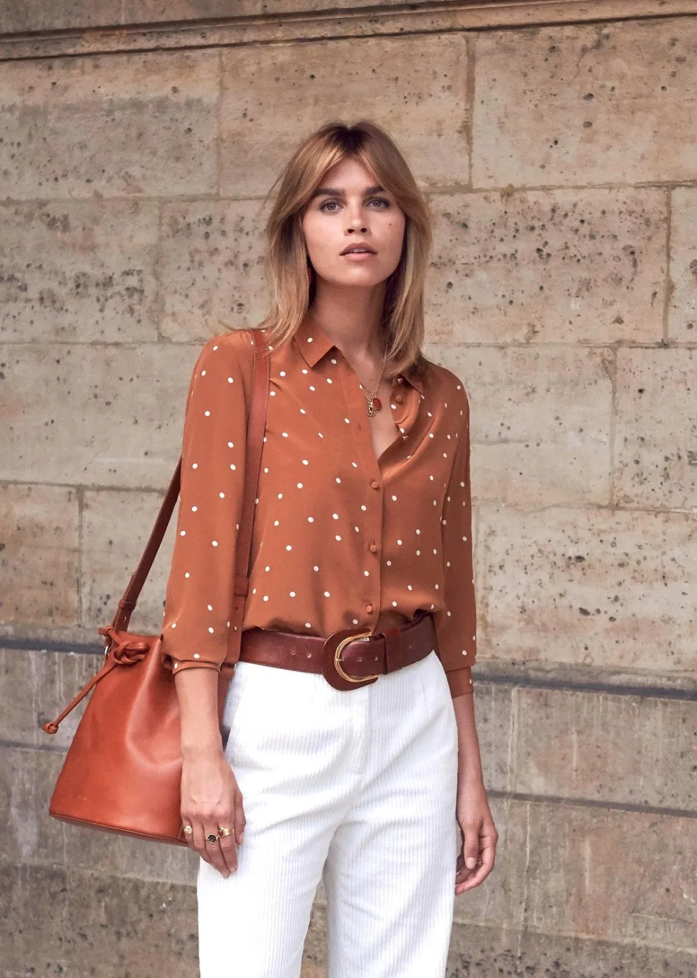 De Picture As Polka Camisa Show Seda Impresión Nuevas Larga Las Mujeres Manga Blusa Superior 2019 Dot nTpW0wRnq