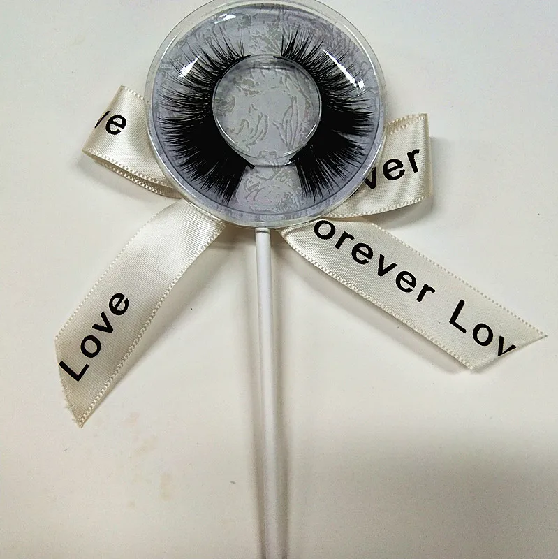 

Seashine 10 pairs a lot Hot Style Mink Eyelash With Colorful Lollipop Packag High Quality Factory Hand Made For Free Shipping