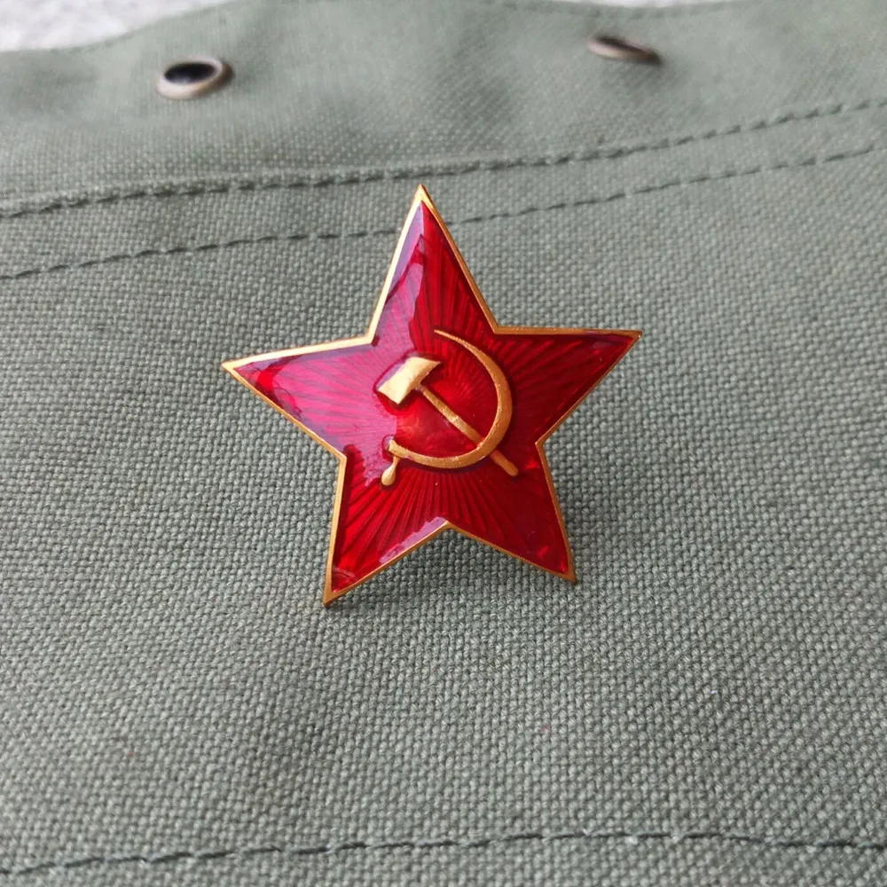 WWII WW2 Soviet Army Military Cap Cockade Red Stars Russia Cap Cockade Hat Badge 30mm RU/402159-3cm