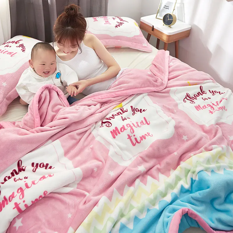 Бархатное плюшевое одеяло с мультяшным рисунком, супер мягкое флисовое Фланелевое покрывало для кровати, постельные принадлежности, модное для взрослых/детей - Цвет: 15