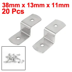 

Uxcell Hot Sale 20Pcs 38mm x 13mm x 11mm Metal Z Shape Picture Frame Braces Brackets Silver Tone with Screws
