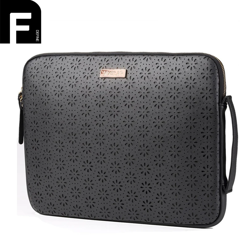 Women Leather Handbag Laptop Case for 13.3 Macbook 14" 15.6 Inch Laptop