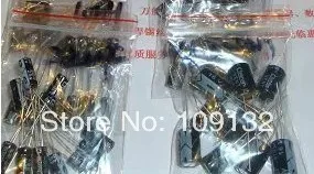 

electrolytic capacitor package 1 uf - 470 uf 12 kinds Each 10 pcs total 120