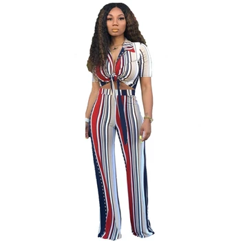 

2 Two Piece Set Women Turn-down Collar Crop Top And Long Pants Set Sexy Autumn Short Sleeve Tracksuit Women Conjunto Feminino