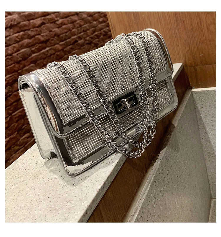 

Master design Messenger bag 2019 new fashion chain bag sequin shoulder small square bag