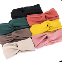 Повязка зимние теплые широкие резинки для волос для Для женщин аксессуары для волос для девушек аксессуары головные повязки для йоги спорта