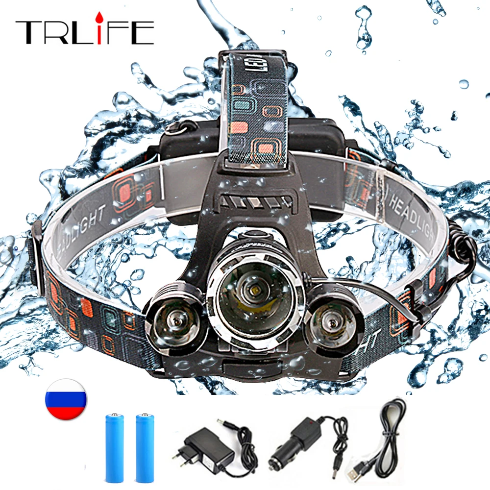 

XHP70.2 LED Headlamp XHP70 Most Powerful Yellow White LED Headlight Fishing Camping ZOOM Torch Use 3*18650 Batteries