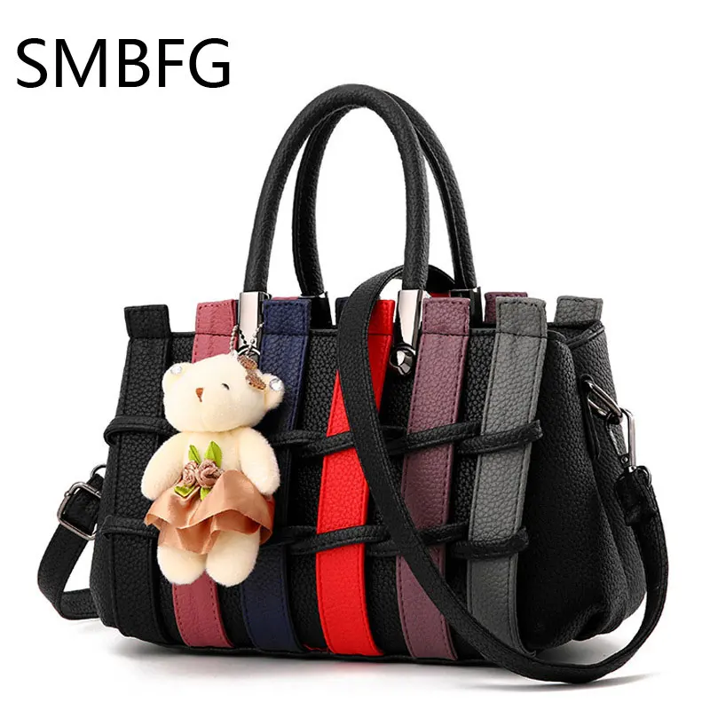 

Women Bag shoulder Bags little bear decoration Handbags sweet ladies High Quality Messenger Bags casual totes 2017 Fashion B068