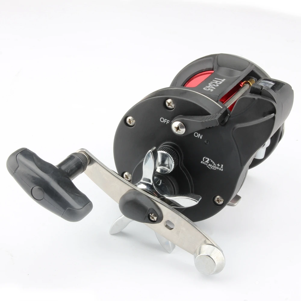 Рыболовная катушка Spinpoler TR345 со счетчиком лески для заброса приманки морской