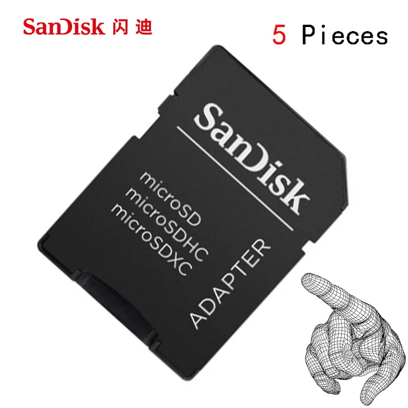 Sandisk TF на SD Microsd Мини TF кардридер Micro SD на SD карта памяти адаптер конвертер Новый Лидер продаж 5 шт./лот